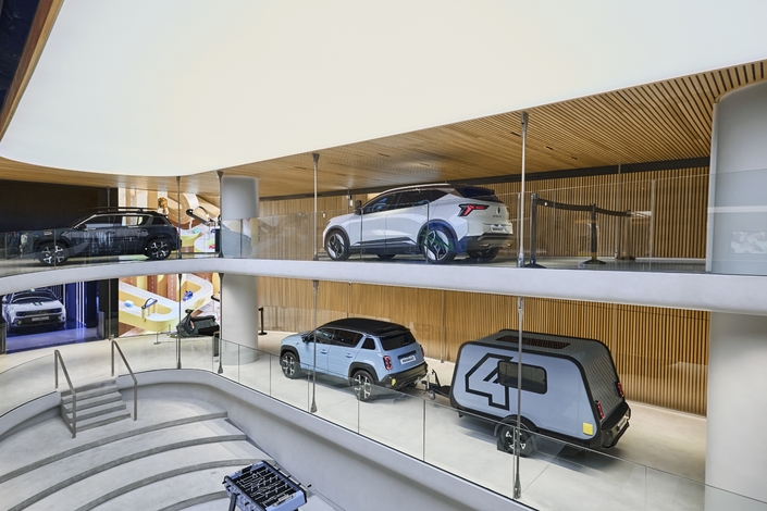 Une rampe d'accès comme dans les garages d'enfants d'antan.