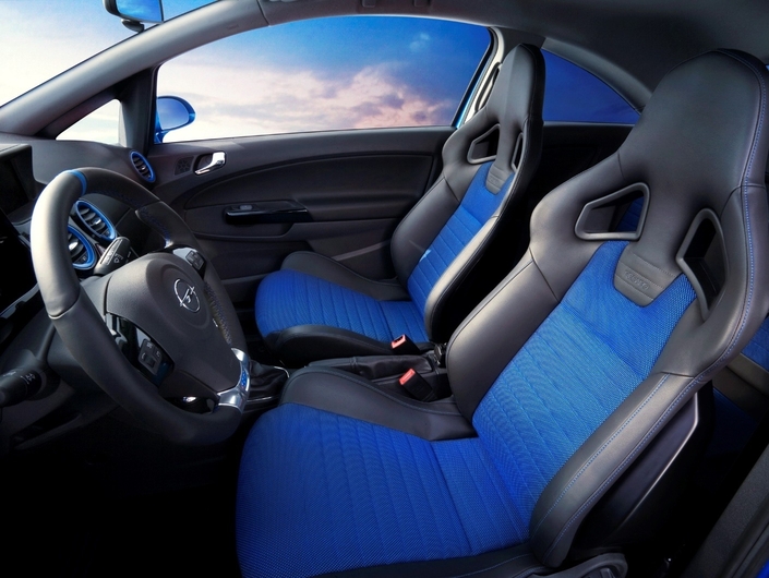 MEWANT Coprivolante In Pelle Per Opel Corsa D OPC 2007-2015 - Fodero Auto Con Cucitura Fai Da Te, Nero Con Filo Blu