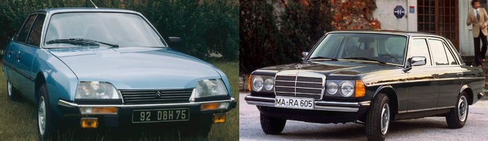 Citroën CX 2400 GTI vs Mercedes-Benz 230 E : technologie française ou conservatisme allemand ?