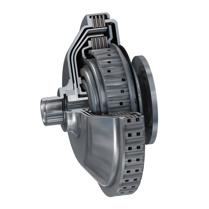 Le double embrayage humide reconditionné de Valeo.