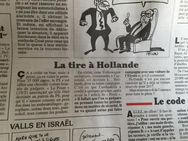 François Hollande candidat à sa succession avec une Volkswagen