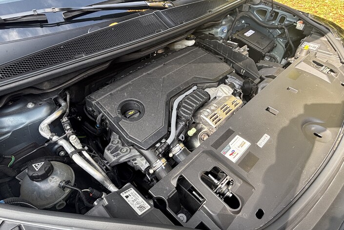 Le petit moteur hybrid a fort à faire pour emmener toute une famille et ses bagages.