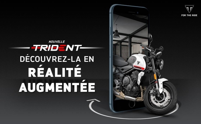 Une manière originale de découvrir la Trident 660.