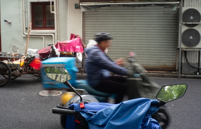 À Shanghai, même les scooters sont électriques. Crédit photo Caradisiac.