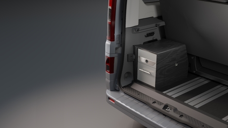 Sous le hayon, un coffre renferme une cuisine…