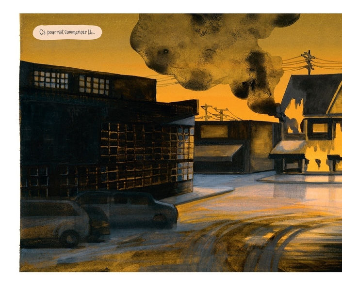 Ce ne sont pas de simples cases qui ornent l’album, mais de véritables tableaux.