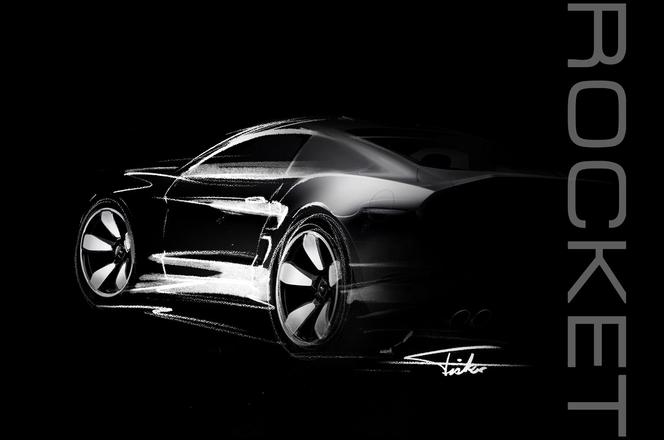 Los Angeles 2014 - La Galpin Rocket de Henrik Fisker au stade teasing