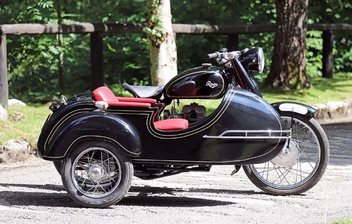 Rieju 175 cm3 1953 avec side-car (lot n° 36)