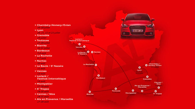 L'Audi A1 fait son tour de France