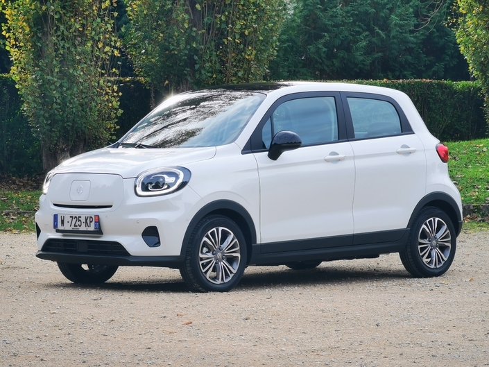 4 places pour 3,62 m. de long, et 265 km d'autonomie annoncée, la T03 est l'une des électriques les plus accessibles du marché (16 900 €), en attendant l'arrivée de la future Twingo.