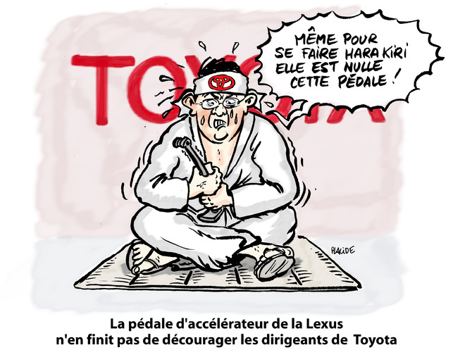 Le dessin du jour - Placide harakirise Toyota