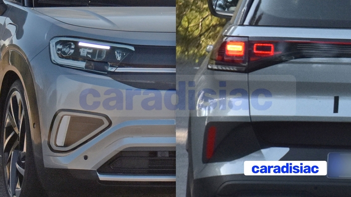 Admirez sur ces détails le travail de camouflage réalisé par les hommes de Volkswagen. On croit voir de vrais feux, ce ne sont que des leurres, des adhésifs qui servent à dissimuler les vrais feux qui se trouvent au-dessous.