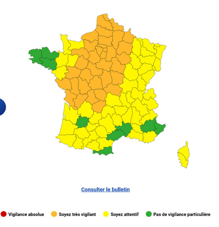 Vigilance orange et routes bloquées : ces nouvelles restrictions qui vont paralyser 38 départements dès mercredi