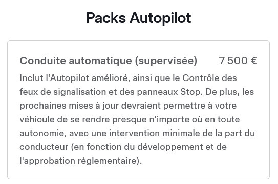 Faut-il craquer sur cette option de Tesla facturée 7 500 € avant qu’elle ne se transforme en abonnement ?