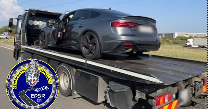 Pris à 282 km/h sur l'A42 en Audi RS5 sans permis