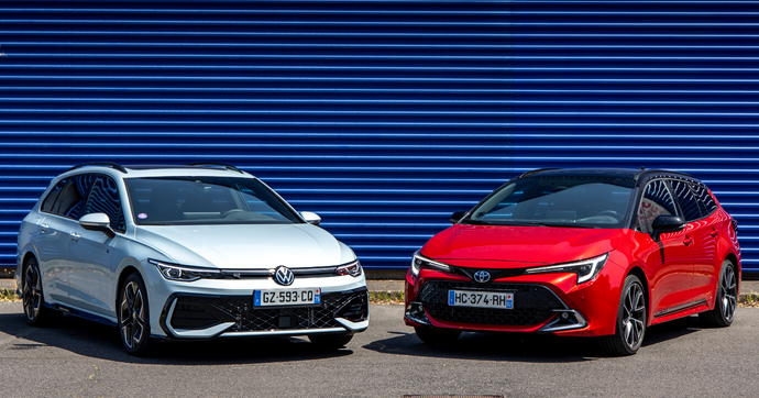 La Volkswagen Golf SW et la Toyota Corolla Touring Sports se battent pour le titre de meilleur break compact