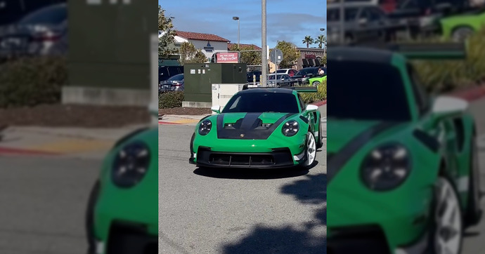 Il tente le burnout en 911 GT3 RS et tape un pick-up