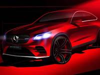 Salon de New York 2016 : le Mercedes GLC Coupé AMG en esquisse