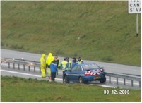 La gendarmerie en action.. encore une Subaru dans le rail !!!