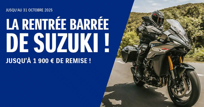 Suzuki prolonge ses offres de rentrée avec jusqu’à 1 900 euros de remise