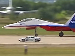 Lamborghini vs avion de chasse, un classique