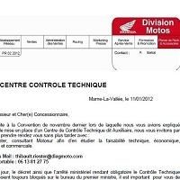 Contrôle Technique: Droit de réponse de Honda France