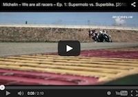 Michelin, "we are all racers", épisode 1: Superbike vs supermotard (vidéo)