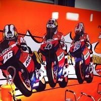 Moto GP - Test Qatar: La nouvelle décoration du stand Honda HRC