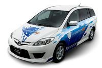 Essai routier autorisé pour la Mazda Premacy Hydrogen RE Hybrid