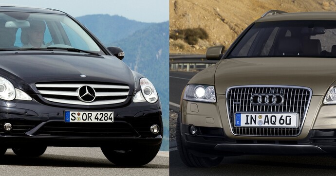 4x4 mais pas SUV : Audi A6 V6 TDI Allroad ou Mercedes R320 CDI ?