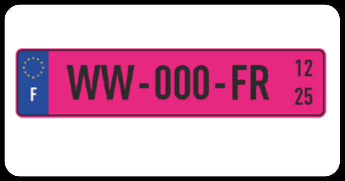 Préparez-vous à voir des plaques d’immatriculation roses dès janvier prochain
