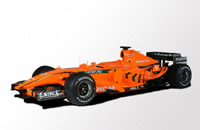 Premiers essais de la Spyker F8-VII, premier problème