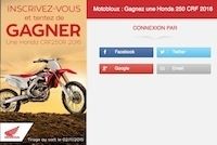 Motoblouz te fait gagner une Honda CR-F250R millésime 2016!