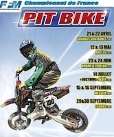 Pit Bike, Championnat de France 2012: les dates, les lieux