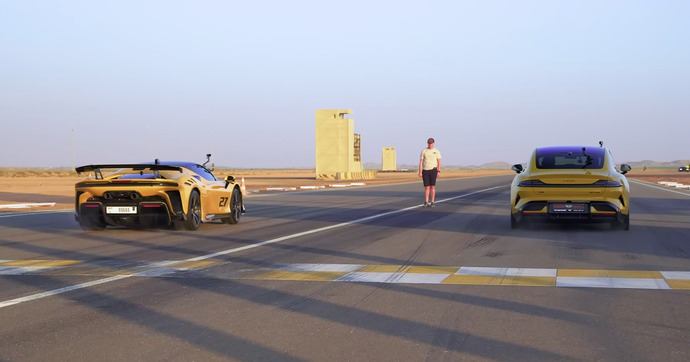 Voici une nouvelle occasion de voir une Chinoise électrique laisser sur place une Ferrari hors de prix