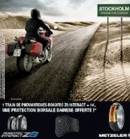 Metzeler: protection lombaire à 1 euros pour l'achat d'un train de Roadtec Z8 Interact.
