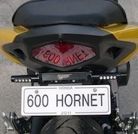 Marco Design: support de plaque pour Honda Hornet.