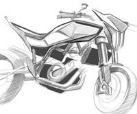 Premiers coups de crayon de la future Husqvarna 900.