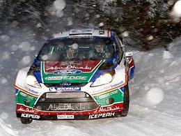 WRC Suède shakedown : Henning Solberg (Fiesta WRC) devant, les chronos très proches