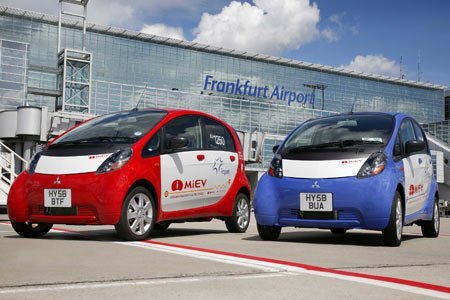 L'aéroport de Francfort a accueilli deux Mitsubishi i-MiEV 