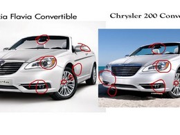 Insolite : les Flavia Cabrio et Grand Voyager dévoilés par Lancia sont de simples photoshops
