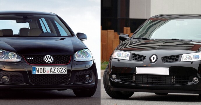 Renault Mégane II RS contre VW Golf V GTI : l'une des deux vieillit moins bien que l'autre, et ce n'est pas celle que vous croyez...