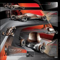 Concours LA Design Challenge 2009 : pour Audi, des Internautes ont planché sur le thème "Véhicule de 2030 pour jeunes" !