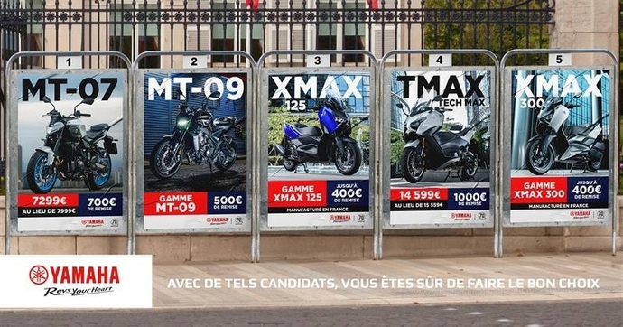 Jusqu’à 2 200 € de réduction sur les motos et scooters Yamaha !