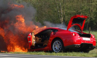 Un 'burn' en Ferrari F599 GTB Fiorano