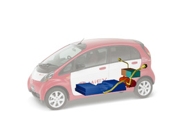 La Mitsubishi i-MiEV électrique équipée des cellules lithium-ion LEJ