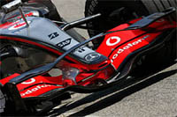 F1 : l'écurie Vodafone McLaren Mercedes utilise un nouvel aileron avant à Barcelone
