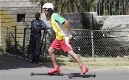 JO de 2010 à Vancouver : un skieur éthiopien s'est préparé sur des skis à roulettes !