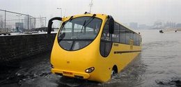 Un bus amphibie testé en Écosse !