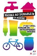 La Semaine du développement durable aura lieu du 1er au 7 avril 2010